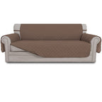 Easy-Going Reversible Oversized Couch Cover for 3 Cushion Couch Sofa Cover for Dogs Water Resistant Furniture Protector Cover with Foam Sticks for Pet (Oversized Sofa, Brown/Brown)
