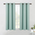 NICETOWN Blackout Curtains & Drapes for Bedroom, Aqua Blue, W34 x L40, Set of 2, Triple Weave Grommet Top Thermal Insulated Light Blocking Panels for Bathroom/Living Room