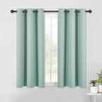 NICETOWN Blackout Curtains & Drapes for Bedroom, Aqua Blue, W34 x L40, Set of 2, Triple Weave Grommet Top Thermal Insulated Light Blocking Panels for Bathroom/Living Room