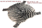 Zebra Rug Faux Zebra Print Area Rug Animal Hide Mat/Carpets for Living Room Yellowish Cream 4x4.6 Feet