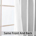 Yakamok Blackout Curtains Room Darkening Thermal Insulated Window Panels,Solid Grommet Top Drapes for Bedroom/Living Room(62Wx96L, Pure White, 2 Panels)