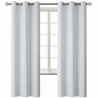 BGment Room Darkening Curtains 72 Inches Long - Grommet Thermal Insulated Drapes Window Treatment Curtains for Bedroom, 2 Panels, 42 x 72 Inch, Greyish White