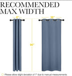 NICETOWN Living Room Blackout Curtains 90 inches Long, Thermal Insulated Noise Reducing Curtains for Unicorn Theam Kids Room (Stone Blue, 42 inches Wide, 1 Pair)