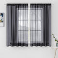 MIULEE 2 Panels Sheer Curtains for Living Room 54 X 63 Inches Black