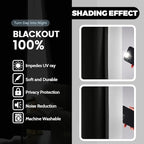 Yakamok 100% Blackout Curtains 84 Inch Length 2 Layers,Black Curtains for Bedroom Ombre Room Darkening Grommet Gradient Drapes, Light Blocking Thermal Insulated Window Curtains for Living Room