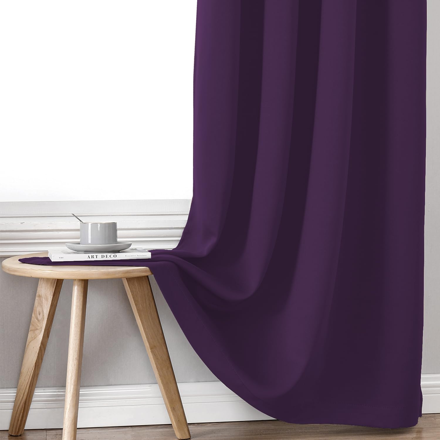 ChrisDowa 100% Blackout Curtains for Bedroom 120 Inches Long 2 Panels Set