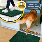 Muddy Mat® | Super Water Absorbent Door Mat Indoor,Microfiber Quick Dry Chenille Entryway Rug,Slip Resistant Front Door Mat,Indoor Mats for Entryway,Machine Washable Pet Rug,Dark Green Runner 24"X60"
