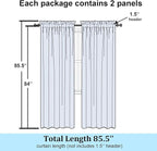 Simplebrand Cream Sheer Curtains 84 Inches Long 2 Panels, Light Filtering Rod Pocket Solid Color Window Sheer Curtain Panels, Elegant Curtains & Drapes for Living Room, Bedroom (Cream, 42" W x 84" L)