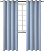 BGment Blackout Curtains for Living Room - Grommet Thermal Insulated Room Darkening Curtains for Bedroom, 2 Panels of 52 x 84 Inch, Spa Blue