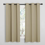 NICETOWN Thermal Insulated Grommet Room Darkening Curtains/Draperies/Panels for Bedroom (Cocoa Eggnog, 2 Panels, W42 x L63 inches)