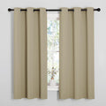 NICETOWN Thermal Insulated Grommet Room Darkening Curtains/Draperies/Panels for Bedroom (Cocoa Eggnog, 2 Panels, W42 x L63 inches)