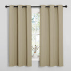 NICETOWN Thermal Insulated Grommet Room Darkening Curtains/Draperies/Panels for Bedroom (Cocoa Eggnog, 2 Panels, W42 x L63 inches)