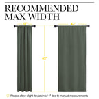 NICETOWN Bedroom Curtains Blackout Draperies - All Season Thermal Insulated Solid Rod Pocket Top Blackout Curtains/Drapes for Kid's Room (Dark Mallard, 1 Pair, 42 x 45 Inch)