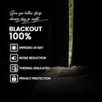 Yakamok 100% Blackout Curtains 52x84 Chocolate Brown Window Drapes-Bedroom