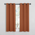 NICETOWN Blackout Halloween Draperies Curtains for Girls Room, Nursery Essential Thermal Insulated Grommet Top Blackout Panels (Burnt Orange, 1 Pair, 34 x 54 inches)