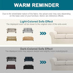 Turquoize 3 Piece Sofa Covers for 2 Cushion Couch Loveseat Slipcover Soft Couch Cover for Dogs-Washable Sofa Furniture Cover with 2 Individual Cushion Covers, Thick Jacquard Fabric (Loveseat, Ivory)