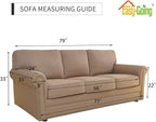 Easy-Going Stretch Sofa Slipcover 1-Piece Sofa Cover Furniture Protector Couch Soft with Elastic Bottom for Kids, Polyester Spandex Jacquard Fabric Small Checks (Sofa, Bluestone)