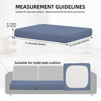 DREAHOTEXTIL 8Pcs Outdoor Cushion Covers, Elastic Patio Cushion Covers