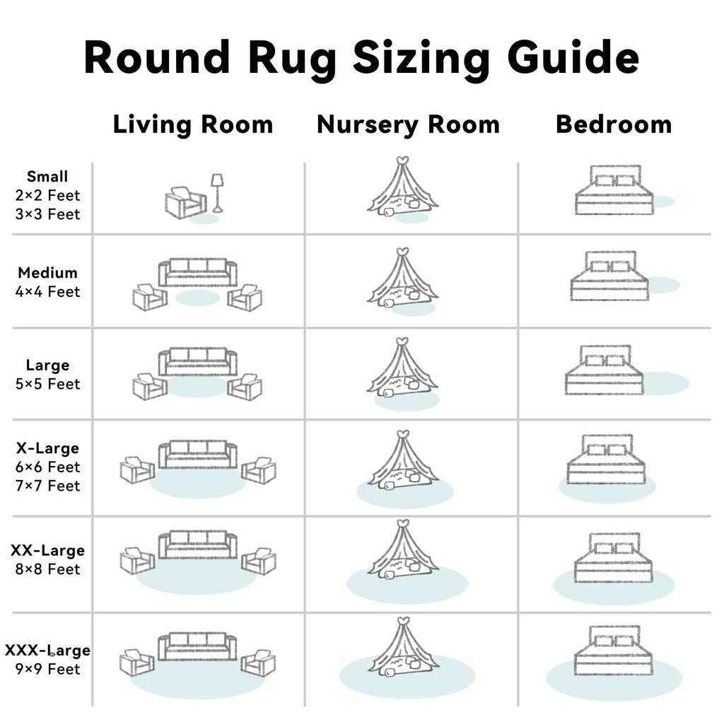 OLANLY White Round Rugs for Bedroom - Machine Washable, 8 ft Circle Area Rugs for Living Room, Soft and Fluffy Shaggy Carpet for Teen Girls and Boys, Nursery Rooms, Dorms, Home Decor Aesthetic