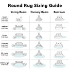 OLANLY White Round Rugs for Bedroom - Machine Washable, 8 ft Circle Area Rugs for Living Room, Soft and Fluffy Shaggy Carpet for Teen Girls and Boys, Nursery Rooms, Dorms, Home Decor Aesthetic