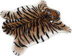 Tiger Print Area Rug Faux Cowhide Skin Hide Animal Printed Rugs Cute Carpet Nonslip Mat Premium Quality Rug and Chair Cover 35.4x43.3inch
