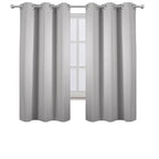LEMOMO Light Grey Blackout Curtains 42 x 54 Inch Length Set of 2 Panels Grommet Bedroom Curtains for Living Room