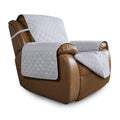 Easy-Going Oversized Recliner Chair Cover Reversible Sofa Cover Water Resistant Couch Cover Furniture Protector with Elastic Straps for Pets Dog Cat (Oversized Recliner, Light Gray/Light Gray)