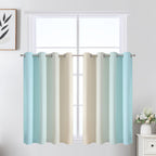 Sage Green and Greyish White Ombre Blackout Curtains for Bedroom 36 Inch