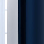 Yakamok Light Blocking Ombre Curtains, Greyish White and Blue Gradient Color Curtains, Room Darkening Grommet Window Drapes for Bedroom(Blue, 42x63 Inch, 2 Panels)