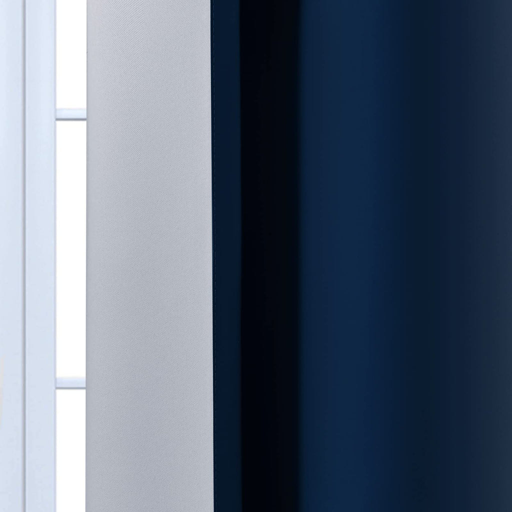 Yakamok Ombre Curtains Blue and Greyish White for Living Room,42Wx54L