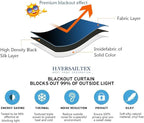 H.VERSAILTEX Blackout Patio Curtains 100 x 108 Inches for Sliding Door Extral Wide Blackout Curtain Panels Thermal Insulated Room Divider - Grommet Top, 9' Tall by 8.5' Wide - Fog