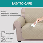 U-NICE HOME Futon Sofa Covers Reversible Sofa Slipcover Armless Cover Furniture Protector Couch Cover Water Resistant (Futon, Sand/Beige)