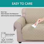 U-NICE HOME Large Sofa Cover Reversible Couch Cover for Dogs, Sand/Beige