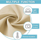 RYB HOME Curtains for Bedroom 84 inches Long 2 Panels Set, Privacy Thermal Insultaed Sunlignt Heat Blocking Drapes for Nursery Rental Room, Width 42 by Length 84, Biscotti Beige