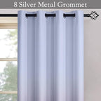 SimpleHome Ombre Room Darkening Curtains for Bedroom, Light Blocking Grey White to Lavender Purple Thermal Insulated Grommet Window Curtains/Drapes for Living Room,2 Panels, 52x84 inches Length