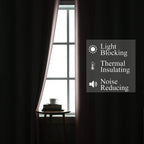 Estelar Textiler Sage Green and Pink Ombre Blackout Curtains for Bedroom