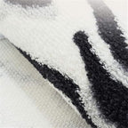 Tiger Print Rug Cartoon Cute Faux Area Rugs Fluffy Animal Print Mat Carpet Kids Small Rugs for Playroom Room Home Decor (2.6x1.8Ft /32.2" Lx21.4 W（54.5x82cm）,White)