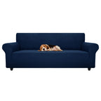 ZNSAYOTX Stretch Oversized Couch Cover Universal Sofa Covers for Living Room Dogs Pet Furniture Protector Spandex Extra Large Sofa Slipcovers with Anti Slip Foam Sticks (Navy Blue, XL Sofa)