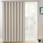 Yakamok Natural Room Darkening Curtains 84 inch Sliding Door Drapes
