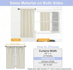 Simplebrand Ava Ivory Short Light Filtering Curtains for Bedroom 54 Inches Long 2 Panels Set, Solid Thermal Insulated, Energy Saving Window Treatment Curtains Light Filtering Drapes, W40 x L54 Inch