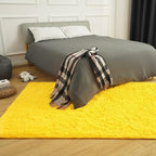 Amearea Premium Soft Fluffy Rug 4x5.3 Feet, Fuzzy Area Rugs for Bedroom, Shag Carpet for Living Room Nursery Kids Room Decor, Comfortable Indoor Furry Dorm Carpets, Yellow