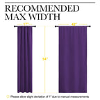 NICETOWN Kitchen Curtains, Short Blackout Curtains & Drapes, Home Decoration Window Treatment Cafe Curtain Panels with Rod Pocket (Royal Purple, 42-inch Wide x 54-inch Long, 2 Panels)