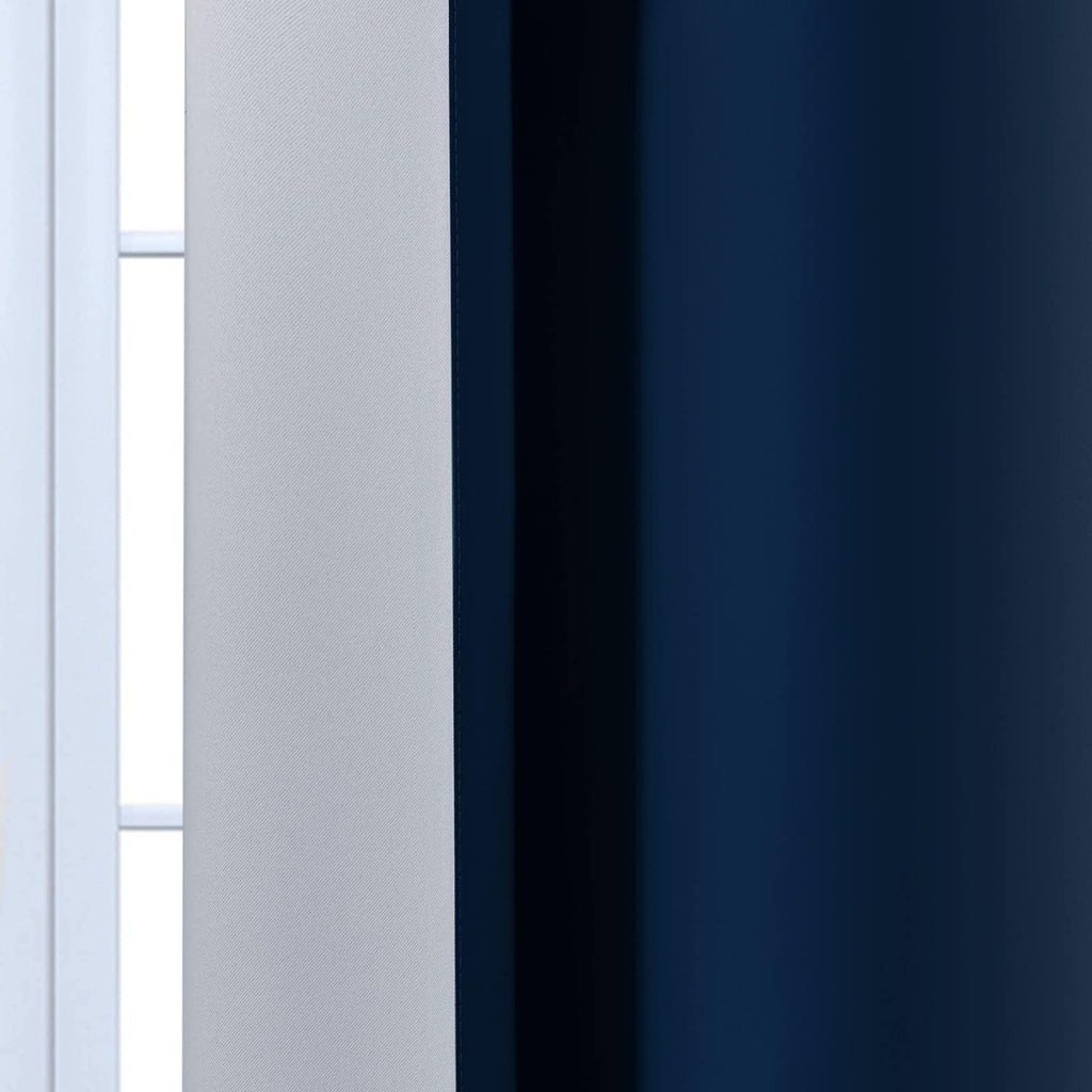 Yakamok Ombre Curtains Blue and Greyish White for Living Room,70Wx63L