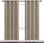 NICETOWN Taupe Blackout Curtains 78" Long for Office, 55" Wide, 2 Pieces, Dining Room, Guest Room, Sound Reducing Heat and Cold Block Curtain Panels for Modern Room Decorative