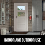 GORILLA GRIP 100% Waterproof All-Season WeatherMAX Doormat, US Designed Natural Rubber, Stain and Fade Resistant, Low Profile Indoor Outdoor Door Mats, Easy Clean Patio Mat, 29x17, Dark Brown Pebble