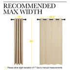 NICETOWN Bedroom Room Darkening Curtains - Triple Weave Microfiber Grommet Top Thermal Insulated Solid Panels/Drapes for Kid's Room (Biscotti Beige, 1 Pair, 55 inches by 90 Inch)
