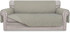 Easy-Going Sofa Slipcover Reversible Loveseat Sofa Cover Couch Cover for 2 Cushion Couch Furniture Protector with Elastic Straps for Pets Kids Dog Cat (Oversized Loveseat, Beige/Beige)