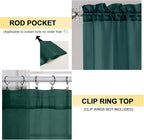 OVZME Hunter Green Sheer Curtains 96 Inches Long 2 Panels - Soft Light Filtering Window Sheer Panels for Living Room/Bedroom, Top Dual Rod Pocket, 1 Pair, Each 42Wx96L Inches