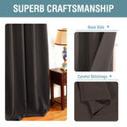 H.VERSAILTEX Blackout Curtain for Living Room Small Window Kitchen Blackout Curtains 45 inch Length Energy Saving Solid Grommet Blackout Drape, One Panel, Chocolate Brown, 52" W x 45" L