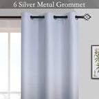 SimpleHome Ombre Curtains 42 x 84 Inch for Bedroom 2 Panels, Gradient Grey White to Blue Light Blocking Thermal Insulated Grommet Room Darkening Window Curtain/Drapes for Living Room